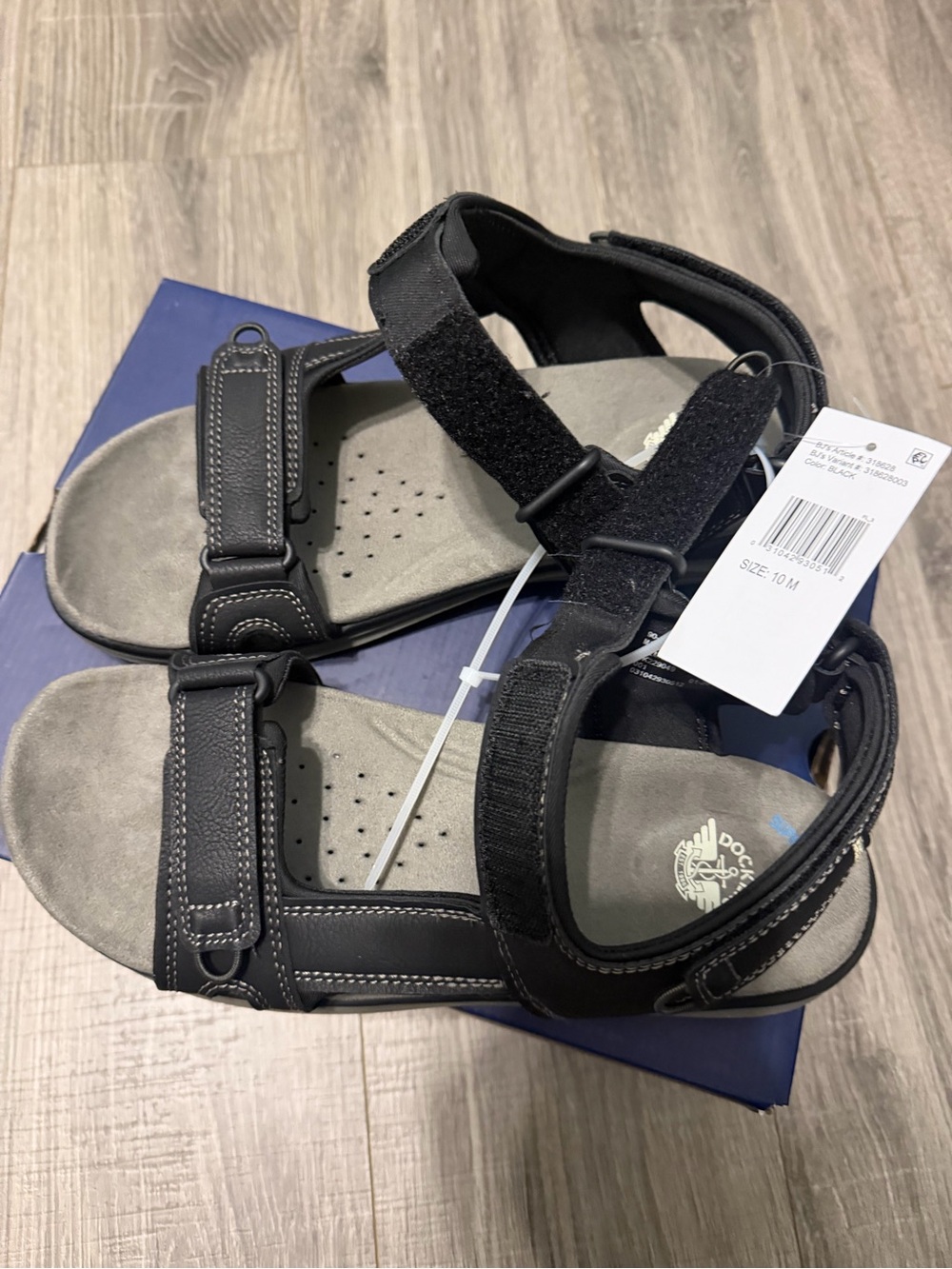 Men's Black Adjustable Comfort Sandals
